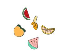 Warmhm 5pcs Unique Fruit Brooches Watermelon Banana Peach Avocado Chic Ornament Pins Costume Props