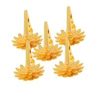 Warmhm 5pcs Vintage Lotus Incense Holders with Spiral Coil Clips Dual Function Photo Clip and Ash Tray for Meditation Yoga Home Office Decor