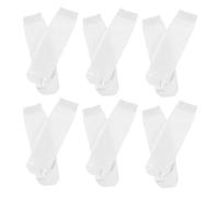Warmhm 6 Pairs 30cm Double-sided Printing Blank Socks Embryo for Hot Sublimation DIY Supplies White Straight Tube Socks
