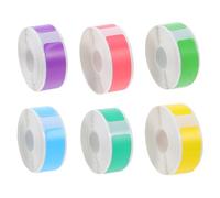 Warmhm 6 Rolls 4X1.2Cm Small Rectangle Adhesive Label Stickers, 160Pcs Per Roll, Multi-Color Portable Printable Self-Adhesive Price Tags for Office, Retail, and Packaging Use