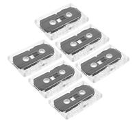 Warmhm 6pcs 60-Minute Blank Audio Cassette Tapes with Case, Recordable Empty Audio Tapes for Voice Recording, Lectures, and Music Playback