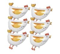 Warmhm 6pcs Aluminum Foil Balloon Decorations for Farm Animal Birthday Parties Showers and Outdoor Celebrations