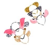 Warmhm 6pcs Cartoon Animal Headband for Boys and Girls Kindergarten Performance Includes Duck Bunny Puppy Pig Ears Headbands for Party Dress