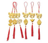 Warmhm 6pcs Chinese New Year Decorations 2026 Year of The Horse Tassel Pendants Zodiac Animal Charms for Spring Festival Decorations