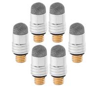 Warmhm 6pcs Fiber Tips Stylus Pen Tips with M5 External Thread Mesh Fiber Easy Install Design Quick Operation for Daily Life Touch Screen Application Silver