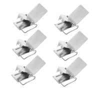 Warmhm 6pcs Heavy Duty Rug Hangers for Walls Silver Metal Carpet Grippers for Rugs Blankets Curtains Textile Artwork Display Easy Installation Multipurpose Drapery Clips for Home Decor