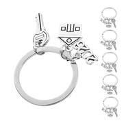 Warmhm 6pcs Home Keychain Zinc Alloy Housewarming Keyrings for Homeowners Couples Friends First Home Keepsakes Small Portable Charm