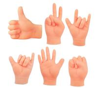 Warmhm 6pcs Interactive Cat Toys Mini Hands for Paws Prank Pet Toys Finger Puppet Fun Safe for Cats
