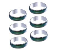 Warmhm 6PCS Mood Rings Color Changing Temperature Sensitive Rings for Boys Wide Inner Party Favors Halloween Costume Accessories