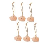 Warmhm 6pcs Pink Salt Lick Blocks for Livestock Deer Natural Mineral Source Hanging Rope for Pets