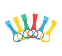 Warmhm 6pcs Playpen Pull up Rings for Walking Assistance Colorful Blue Yellow Red Green Handles to Help Boy Girl Months Learn to Stand Safely Indoors