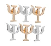 Warmhm 6pcs Psychology Symbol Brooch Pins Vintage Alloy Lapel Pin Set for Medical Professionals Retro Accessories for Doctors and Nurses Golden and Silver