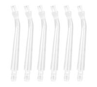 Warmhm 6pcs Replacement Oral Hygiene Irrigator Tips for Braces Wearers, Plastic Water Flosser Accessory Heads with Deep Cleaning Function, Lightweight Design for Daily Use and Oral Care