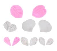 Warmhm 6pcs Silicone Flower Molds Set for DIY Crafting, Floral Epoxy and Fondant Mold, Reusable Rose Pattern Candy and Cake Decoration Supplies for Home Baking Random Style