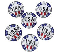 Warmhm 6pcs Usa Enamel Pins Lightweight Alloy Independence Day Brooches with Snug Fit, Patriotic Statue of Liberty Accessories for Outdoor Events and Activitypacked Celebrations