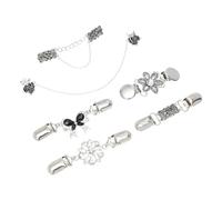 Warmhm 6pcs Vintage Clothing Clips Set for Sweaters and Scarves Elegant Brooch Fasteners for Shawls and Vests Durable Material Unique Retro Design for Timeless Style
