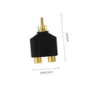 Warmhm 7pcs Audio Splitter Connector Set Male to Female Copper Plug Adapter for Tv Mixer Video Player Signal Transmission