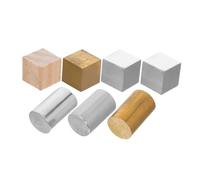 Warmhm 7pcs Density Cube Set with Copper Iron Aluminum Blocks and Cylinders Portable Science Education Kit for Physics Learning Lab Experiments and Home Teaching Tools