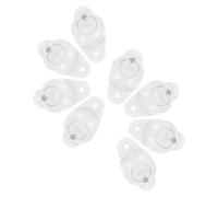 Warmhm 8 Pcs Infrared Motion Alarm Sensor Wall Mount Brackets, White Plastic and Metal Adjustable Universal Holder with Precise Sensor Positioning and Enhanced Stability for Indoor and Rv