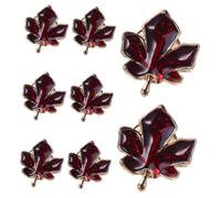 Warmhm 8pcs Canadian Maple Leaf Enamel Pin Small Red Leaf Brooch with Secure Clasp for Shirts Dresses Sweaters Metal Lapel Badge Souvenirs for Thanksgiving and Fall Accessories