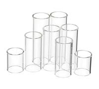 Warmhm 8pcs Glass Guitar Slides for Electric Guitar and Guards Playing Essential Musician Equipment