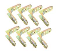 Warmhm 8pcs Heavy Duty l Iron Corner Braces 50x50x20mm Right Angle Brackets for Cabinet Shelves and Furniture Support, Cold Rolled Steel Universal Metal Drawer and Chair Brackets