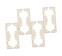 Warmhm 8pcs Miniature Chinese Style Wooden Screen Model for Dollhouse Furniture Accessories Unfinished Beige Folding Screens for DIY Painting and Craft Authentic Architectural Detail for