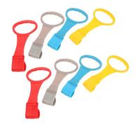 Warmhm 8pcs Pull Up Rings for Playpen and Crib Standing Walker Exercise Handles with Detachable Buckle Multicolor Cot Grip for Early Walking Training and Independent Mobility Support