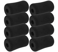 Warmhm 8pcs Replacement Black Sponge Foam Foot Pads Roller for Home Benches and Tables, Practical Sleeve Providing Strength, for Exercise and Daily Use Gym Accessories