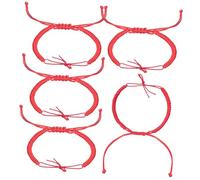 Warmhm 8Pcs Semi Finished Red String Bracelets DIY Durable Cord Bracelets with Romantic Meaning for Crafting and Personal Use