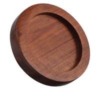 Warmhm Acacia Wood Pepper Grinder Base Tray for Salt Pepper Mill Holder, Round Spice Jar Stand, Kitchen Coffee Grinder Rest, Manual Mill Accessory, Single Piece