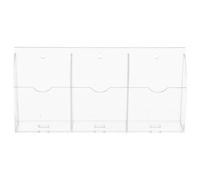 Warmhm Acrylic 3-slot Wall Mounted Remote Control Holder Phone Charging Dock, Self-adhesive Media Organizer Suitable for Tv, Air Conditioner, and Mobile Phone Storage