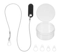 Warmhm Adjustable Anti-Lost Hearing Aid Lanyard with Clip Gray Soft Strap for Adults and Hearing Amplifier Safety Cord for BTE Aid Protection