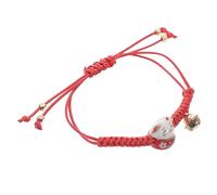 Warmhm Adjustable Fortune Cat Bracelet for Women Handmade Red String Wrist Jewelry Durable Braided Luck Charm Chic Cat Themed Accessory for Daily Wear and Gift Giving