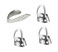Warmhm Adjustable Thumbpick and Finger Plectrum Set for Guitar Banjo Ukulele Stainless Steel Metal Picks 4 Pcs