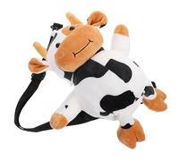 Warmhm Adorable Cow Shape Plush Crossbody Bag for Unique Fluffy Accessory for Shopping Travel Hangouts Cute Plush Bag for Storing Coins Keys More