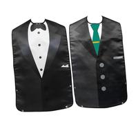 Warmhm Adult Saliva Bibs and Senior Dining Suit Bibs Polyester Fabric for Elderly 2pcs Set for Mealtime