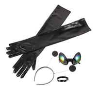Warmhm Alien Series Antenna Headband Sunglasses Gloves Costume Accessories for Parties Festivals and Photo Props Unisex Lightweight Fancy Dress Supplies