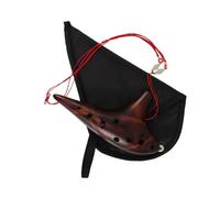 Warmhm Alto C Key 12-hole Ceramic Clay Ocarina Flute with Precision Tuning and Easy to Learn Design, Coffee Colour Musical Instrument Suitable for Beginners and Professionals in School Random Color