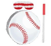 Warmhm Baseball Pinata with Stick Eye Mask Confetti for Interactive Hanging Sports for Birthday Parties Bridal Showers and Baseball-themed Celebrations Easy Fill Suspension Design