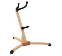 Warmhm Beech Alto Saxophone Stand Stable Secure Saxophone Holder for Alto Tenor Sax Accessories for Flute Clarinet Trumpet Display Stand for Home School Orchestra