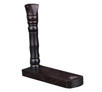Warmhm Black Wooden Flute Stand Delicate Adornment Storage Rack Beautiful Wooden Flute Holder for Retail Store Display