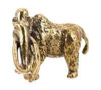 Warmhm Brass Elephant Figurine Longtusk Vintage Animal Sculpture Tea Pet Ornament for Home Office Table Decor Collector S Brass Miniature Statue