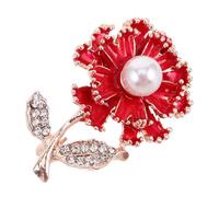 Warmhm Carnation Flower Brooch Pearl Pin for Women Elegant Floral Lapel Accessory for Jackets Hats Backpacks and Clothes Multipurpose Mother's Day Gift Durable and Stylish Jewelry Clip