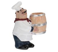 Warmhm Cartoon Chef Resin Toothpick Case Storage Box Adorable Kitchen Storage Organizer for Restaurants and Coffee Shops Decorative Toothpick Holder with Lifelike Design