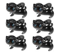 Warmhm Cat Clip Set 6pcs Plastic Standing Clothespin for Sealing Hanging Photo Display