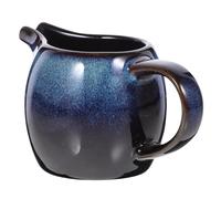 Warmhm Ceramic Creamer Pitcher Small Porcelain Milk Jug Mini Ceramic Creamer with Handle Mini Jug for Milk Coffee Cream Jug Gravy Boat for Home Kitchen Office Coffee Bar (4.32X2.67X2.12 Inch)