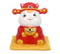 Warmhm Ceramic Horse Money Bank 5 Inch Porcelain Animal Coin Bank with Drop Slot Cash Savings Box for Boys and Teens Tabletop Luck and Wealth Decor