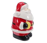 Warmhm Ceramic Santa Claus Cookie Jar with Lid for Christmas Air-tight Food Storage Container for Cookies Candies Snacks Festive Holiday Decor for Home and Office
