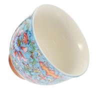 Warmhm Ceramic Tea Cup with Flower Pattern Retro Chinese Ceramic Teacups for Office and Home Smooth Surface Creative Painted Small Water Cup Gift for Tea Lovers